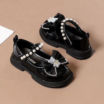 Nove kožne cipele za djevojčice iz 2023. s medvjedićima od poliuretana, jednostavne neklizajuće dječje modne princeze, plitke mokasinke s isporukom u paketu