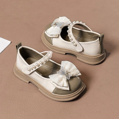 Nove kožne cipele za djevojčice iz 2023. s medvjedićima od poliuretana, jednostavne neklizajuće dječje modne princeze, plitke mokasinke s isporukom u paketu