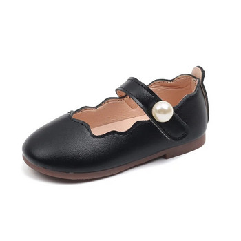 Детски кожени обувки Дантелени перли 2023 Нови летни универсални плоски обувки Неплъзгащи се ежедневни обувки за момичета Дишащи меки детски Mary Janes