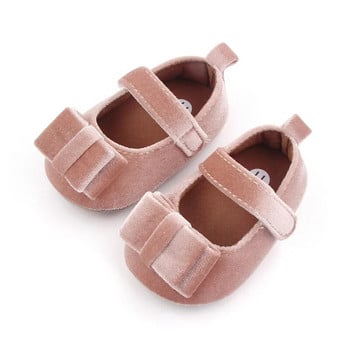 Прекрасни бебешки обувки с панделка Новородени момичета Обувки на принцеса с мека подметка Противоплъзгащи се бебета Обувки за първи проходилки