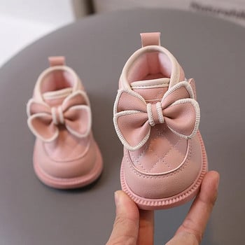 아기신발Есенно-зимни бебешки обувки Детски модни кожени обувки Топли памучни обувки Ботуши на принцеса 0-3 години Обувки за ходене с мека подметка Обувки за момичета