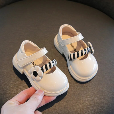 Pantofi din piele PU lac de modă Cu flori drăguțe pentru fetiță Pantofi de prințesă Nou-născut Sugar Talpă moale Primii plimbări Copil Mary Janes