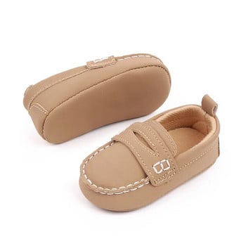 Μόδα δερμάτινα βρεφικά παπούτσια για μωρά αγόρια Loafers Νεογέννητα Παπούτσια για νήπια Μαλακή σόλα Αντιολισθητική Μοκασίνια 1 έτους