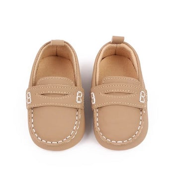 Μόδα δερμάτινα βρεφικά παπούτσια για μωρά αγόρια Loafers Νεογέννητα Παπούτσια για νήπια Μαλακή σόλα Αντιολισθητική Μοκασίνια 1 έτους