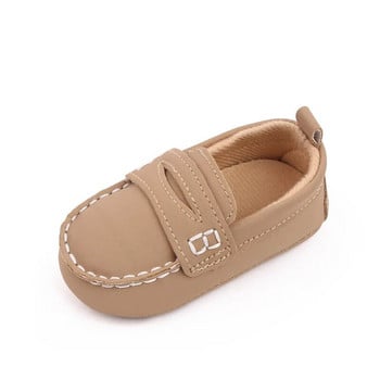 Модни кожени обувки за бебешко креватче за бебета Мокасини Мокасини за новородени Обувки за малки деца Мека подметка Мокасини против плъзгане 1-годишни артикули
