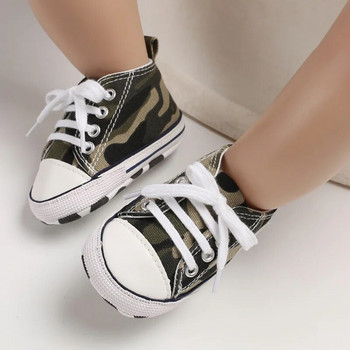 Класически бебешки платнени обувки Прохождащи момчета Момичета Удобни маратонки с плоско дъно Новородени бебета Спортни меки подметки Prewalkers 2023