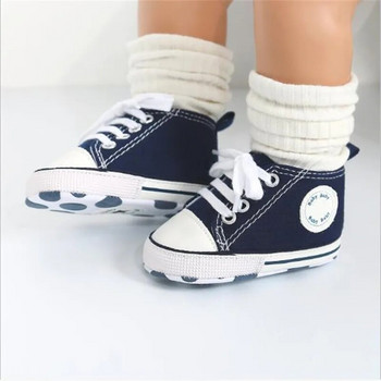 Нови платнени класически бебешки спортни обувки Новородено бебе Първи проходилки Момчета Момичета Обувки Бебешки бебешки меки подметки Ежедневни обувки Маратонки
