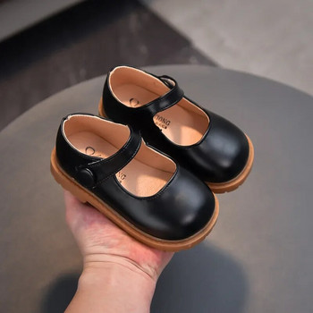 2024 Ανοιξιάτικα φθινοπωρινά σχολικά παπούτσια για κορίτσια Κλασικά μαύρα μπεζ καφέ Παιδικά παπούτσια Mary Jane Δερμάτινα χαριτωμένα παπούτσια πριγκίπισσας για κορίτσι E06232