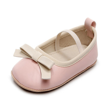 Корейска принцеса Бебешки парти облекла Обувки за новородени бебета Малки деца Първи стъпки Обувки за ходене PU кожени облекла за крака Детски обувки за момичета