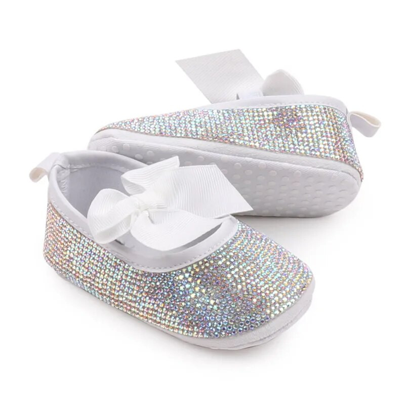 Pantofi drăguți cu fundiță pentru fetiță, prințesă, primăvară, toamnă, pantofi pentru pătuț pentru copii, talpă moale, nou-născuți, primii plimbări