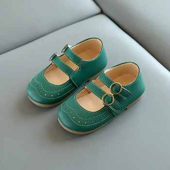 Άνοιξη Καλοκαίρι Χαριτωμένα δερμάτινα παπούτσια Princess Μόδα με δεμένα Τ Mary Janes για κορίτσια σχολικά παπούτσια με στρογγυλή αγκράφα Παιδικά παπούτσια για κορίτσι E06071