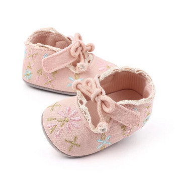 Νέα Lovely Flower βρεφικά παπούτσια για κορίτσια Μαλακή σόλα First Walkers Αντιολισθητικά παπούτσια για νεογέννητα κορίτσια Princess