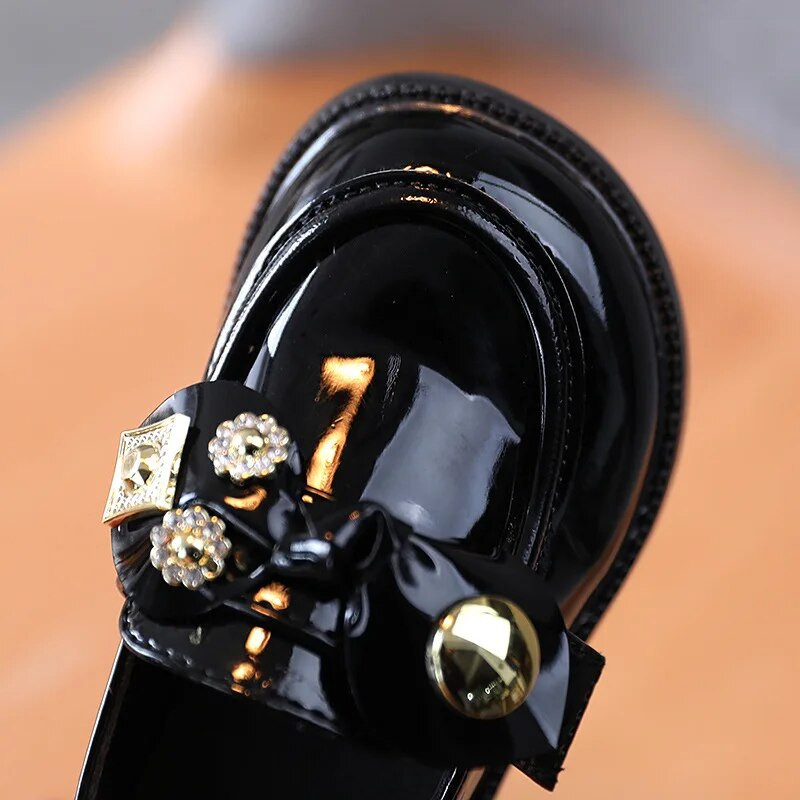 Pantofi Mary Janes Pantofi din piele pentru copii Pantofi de prințesă din piele lăcuită de modă