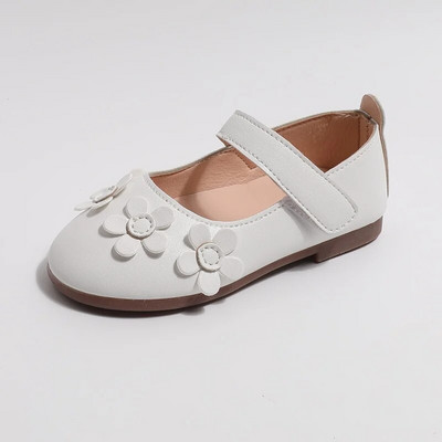 Copii Fete Pantofi de nunta cu flori pentru bebelusi Copii Pantofi din piele PU Pantofi printesa Pantofi singuri Pantofi de petrecere de dans pentru copii mici