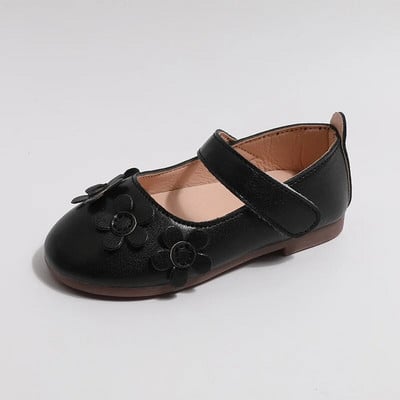 Copii Fete Pantofi de nunta cu flori pentru bebelusi Copii Pantofi din piele PU Pantofi printesa Pantofi singuri Pantofi de petrecere de dans pentru copii mici