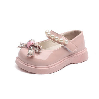 Детски плоски обувки Детски рокли Обувки за момичета Принцеса PU кожени обувки Нехлъзгащи се деца с хубаво меко дъно Mary Janes F12183