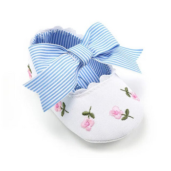Βρεφικά παπούτσια για κοριτσάκια Χαριτωμένη διακόσμηση με φιόγκο Παπούτσια κούνιας για νεογέννητο νήπιο Princess Cotton Baby Moccasins Floor First Walkers
