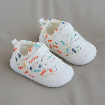 Παπούτσια περπατήματος για αγόρια/κορίτσια 2023 Άνοιξη/Φθινόπωρο Νέα Παπούτσια 0-2 ετών Μαλακή σόλα με διχτυωτό σόλα αναπνεύσιμο παιδικό παπούτσι γυμνό παπούτσι Bebê أحذية
