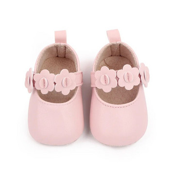 0-2 години Обувки от изкуствена кожа за момичета, пролет, есен, цветя, бебета, малки деца, малки момичета, обувки за първи проходилки, обувки за новородени