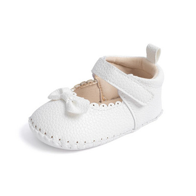 Primăvară Toamnă Pantofi noi pentru copil nou-născut Fetiță Arcă Printesă Pantofi drăguți Pu pentru copii ocazional Talpă din cauciuc anti-alunecare 0-18M