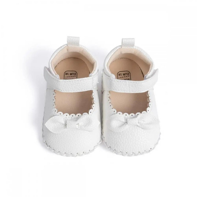 Primăvară Toamnă Pantofi noi pentru copil nou-născut Fetiță Arcă Printesă Pantofi drăguți Pu pentru copii ocazional Talpă din cauciuc anti-alunecare 0-18M