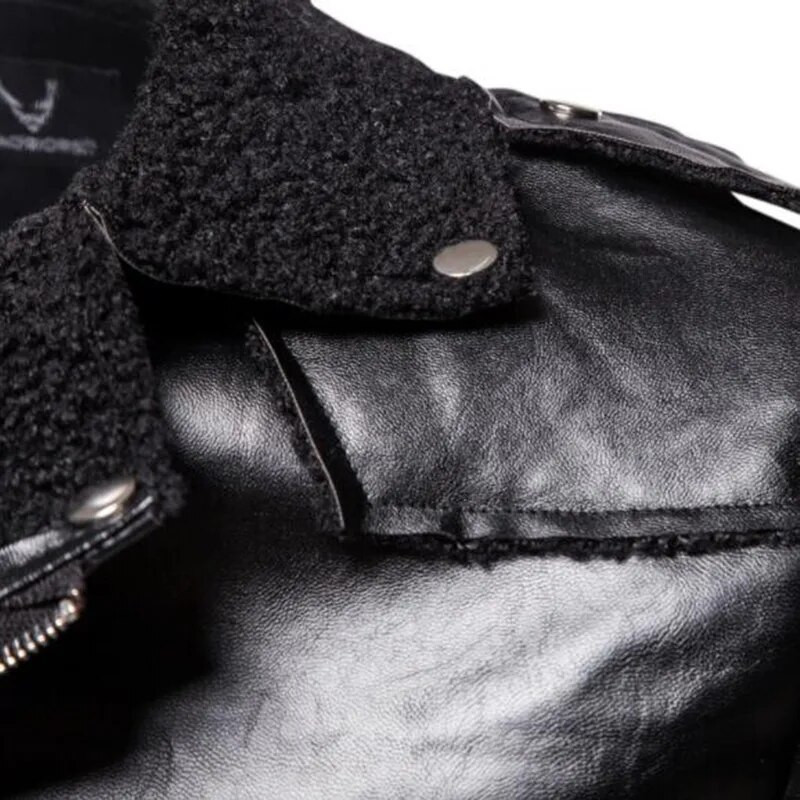 Vīriešu ziemas Bieza Silta Flīsa Ādas Jaka Mētelis Jauns Vīriešu Motor Biker Mākslīgās PU jakas Virsdrēbes Ikdienas militārie vīriešu mēteļi S-5XL