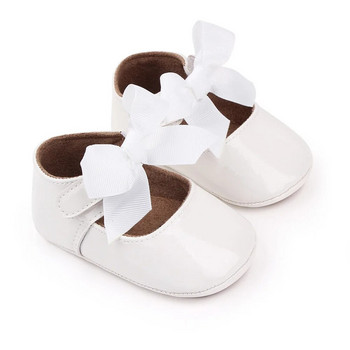 PU Princess Βρεφικά παπούτσια για νεογέννητα για τη γέννηση Μεγάλο φιόγκο Γαμήλια παπούτσια PU Δερμάτινα παιδικά παπούτσια για κορίτσια