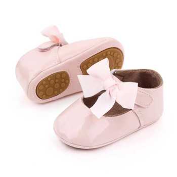 PU принцеса обувки за момиченце за новородено за раждане Сватбени обувки с голям лък PU кожени обувки за малко момиченце