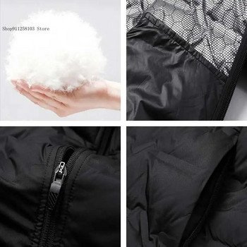 Χειμερινό μαύρο ανδρικό χοντρό βελούδινο μπουφάν, αντιανεμικό, ελαφρύ πουπουλένιο μπουφάν, casual, μοντέρνο και ζεστό