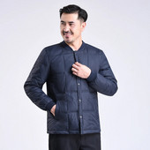 Jachetă de puf ușoară pentru bărbați Jachetă de puf de iarnă cu guler în picioare Jachetă puf caldă cu mânecă lungă Transport cu ridicata Negru Albastru Gri