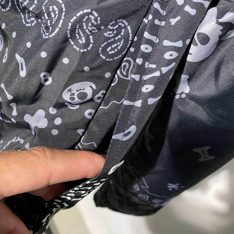 Cămașă de iarnă devreme 2023 Jachetă ușoară din puf, la modă, cămașă pentru bărbați cu flori de caju luminoase