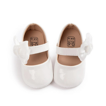 KIDSUN Βρεφικά χαριτωμένα παπούτσια πριγκίπισσας με φιόγκο μονόχρωμα Παπούτσια για πρώτο μωρό με απαλό κάτω μέρος 0-18 μηνών Βρεφικά παπούτσια για κορίτσια για νεογέννητο