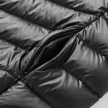 Мъжко олекотено пухено яке Опаковано водо- и ветроустойчиво дишащо палто Голям размер Корейско улично мъжко яке с качулка Пухено яке