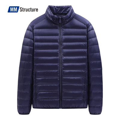 Jachetă ușoară de puf pentru bărbați, care se împachetează, rezistentă la apă și la vânt, respirabilă, de mari dimensiuni