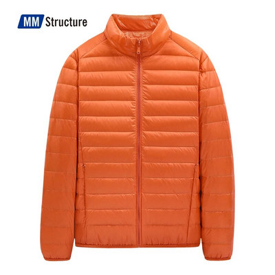 Jachetă ușoară de puf pentru bărbați, care se împachetează, rezistentă la apă și la vânt, respirabilă, de mari dimensiuni