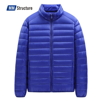 Jachetă ușoară de puf pentru bărbați, care se împachetează, rezistentă la apă și la vânt, respirabilă, de mari dimensiuni