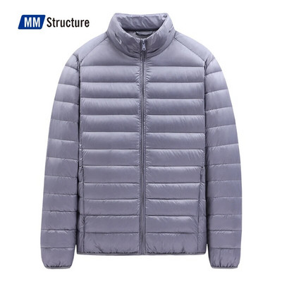 Jachetă ușoară de puf pentru bărbați, care se împachetează, rezistentă la apă și la vânt, respirabilă, de mari dimensiuni