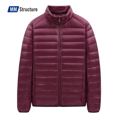 Jachetă ușoară de puf pentru bărbați, care se împachetează, rezistentă la apă și la vânt, respirabilă, de mari dimensiuni