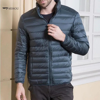 Επωνυμίες μόδας 2024 S-6XL Man Duck Down Jacket Εξαιρετικά ελαφρύ μπουφάν με κουκούλα ελατηρίου Ανδρικά φορητά εξωτερικά ενδύματα αδιάβροχο αντιανεμικό παλτό