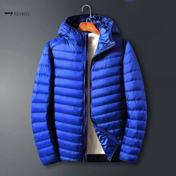 Επωνυμίες μόδας 2024 S-6XL Man Duck Down Jacket Εξαιρετικά ελαφρύ μπουφάν με κουκούλα ελατηρίου Ανδρικά φορητά εξωτερικά ενδύματα αδιάβροχο αντιανεμικό παλτό