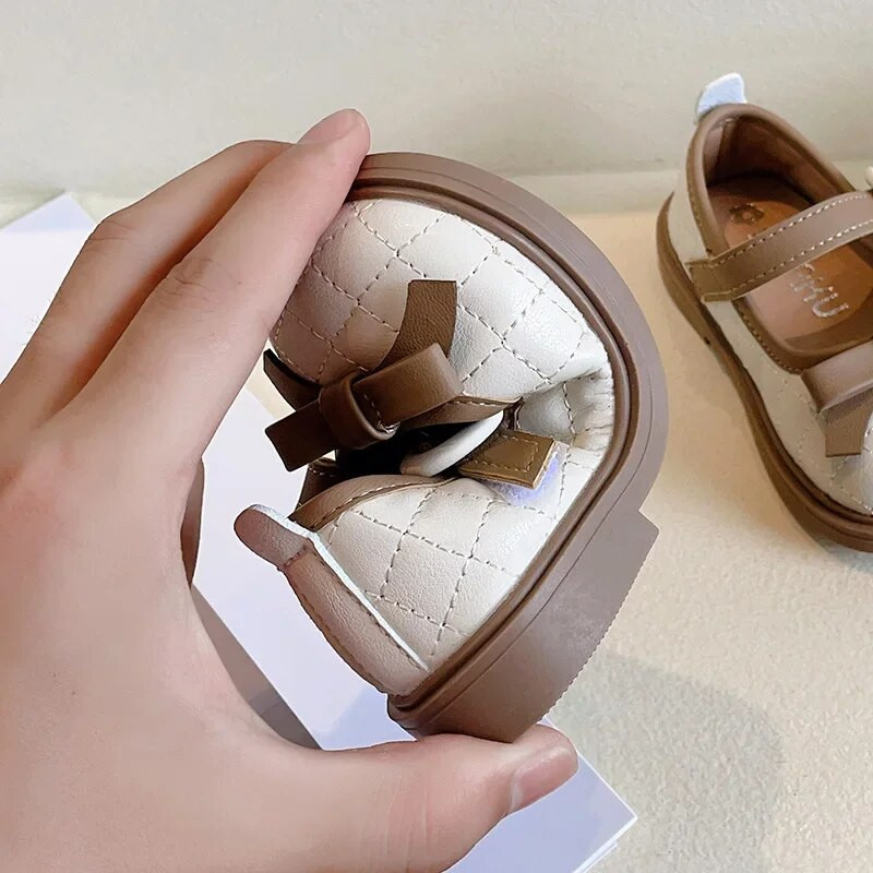 Cipele za bebe First Walkers Kožne cipele za djevojčice Sweet Bowknot Princess Cipele Neklizajući mekani potplat Ležerne ravne cipele za malu djecu Mary Janes