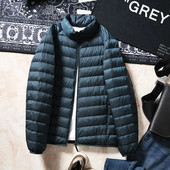 90 Zimski muški stil s bijelim pačjim paperjem Muški jesenski i zimski ultralagani kaputi Lagana perjanica s jednostavnim ovratnikom