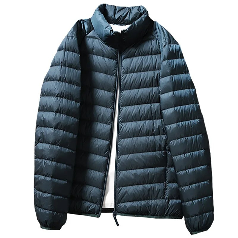 90 Zimski muški stil s bijelim pačjim paperjem Muški jesenski i zimski ultralagani kaputi Lagana perjanica s jednostavnim ovratnikom