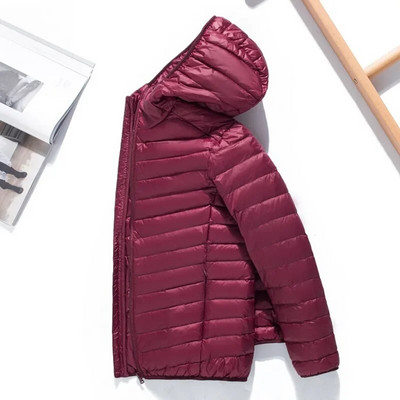 Lagana muška puhasta jakna, kratka muška jesen/zima 2024. Novi trendi brend, muška ležerna topla bijela jakna s pačjim puhom