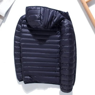 Lagana muška puhasta jakna, kratka muška jesen/zima 2024. Novi trendi brend, muška ležerna topla bijela jakna s pačjim puhom