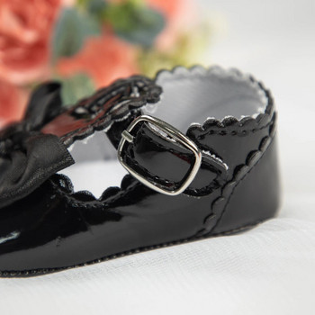 KIDSUN Бебешки обувки Класически обувки за момичета Рокля на принцеса за малки деца PU Нехлъзгаща се плоска мека подметка с лък възел First Walkers Новородени