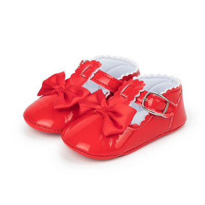 KIDSUN Pantofi pentru bebeluși Pantofi clasici pentru fetiță Rochie de prințesă pentru copii mici PU Anti-alunecare Talpă moale Cu fundă-nod Primii plimbări Nou-născut