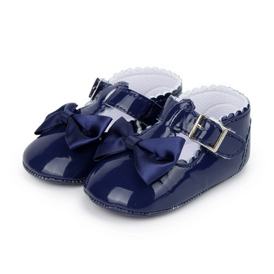 KIDSUN Pantofi pentru bebeluși Pantofi clasici pentru fetiță Rochie de prințesă pentru copii mici PU Anti-alunecare Talpă moale Cu fundă-nod Primii plimbări Nou-născut