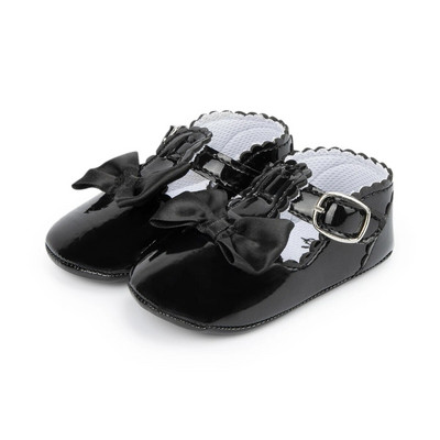 KIDSUN Pantofi pentru bebeluși Pantofi clasici pentru fetiță Rochie de prințesă pentru copii mici PU Anti-alunecare Talpă moale Cu fundă-nod Primii plimbări Nou-născut