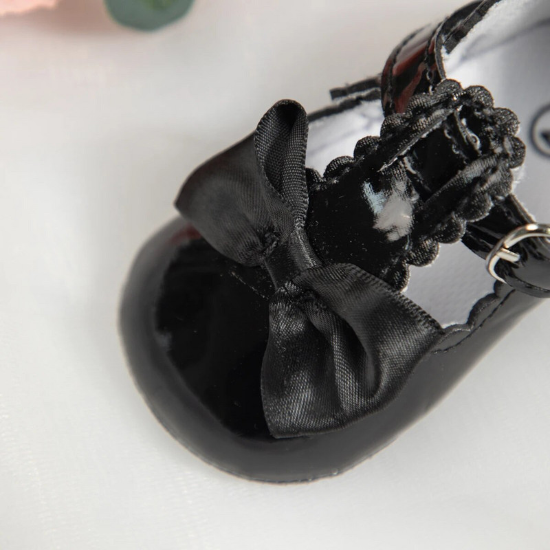 KIDSUN Pantofi pentru bebeluși Pantofi clasici pentru fetiță Rochie de prințesă pentru copii mici PU Anti-alunecare Talpă moale Cu fundă-nod Primii plimbări Nou-născut